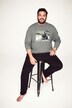 Men+ pyjamas, todelt, mavevenlig pasform, langærmet skjorte, lange bukser, op til str. 8XL