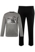 Pyžamo Men+, břišní střih, dvojdílné, tričko s dlouhými rukávy, dlouhé kalhoty, do 8XL