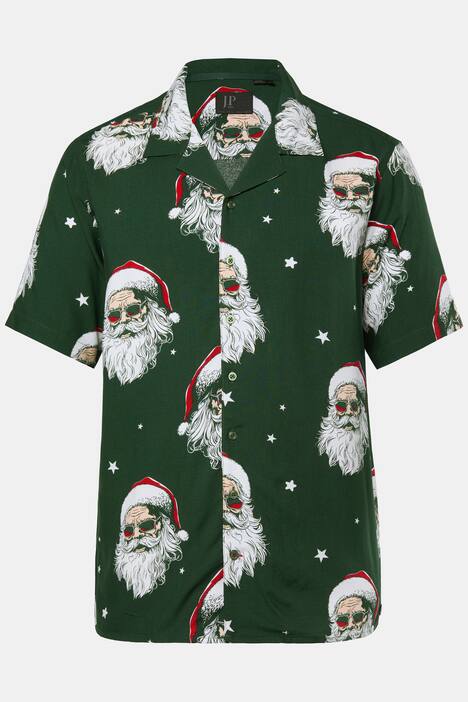 JP1880 Hemd, Halbarm, Weihnachten, Cuba-Kragen, Cuba-Fit, bis 8 XL