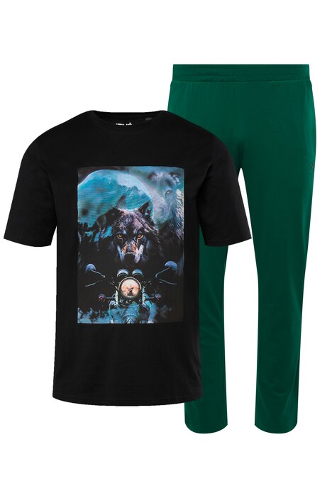 Pyžamo Men+, dvojdílné, tričko, dlouhé kalhoty, do 8XL
