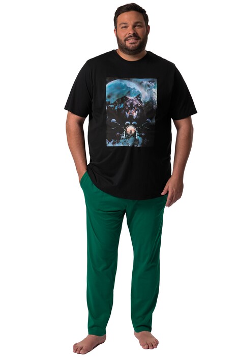 Pyžamo Men+, dvojdílné, tričko, dlouhé kalhoty, do 8XL