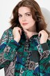 Overhemdblouse, landhuispatroon, overhemdkraag, lange mouwen