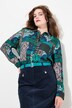 Overhemdblouse, landhuispatroon, overhemdkraag, lange mouwen