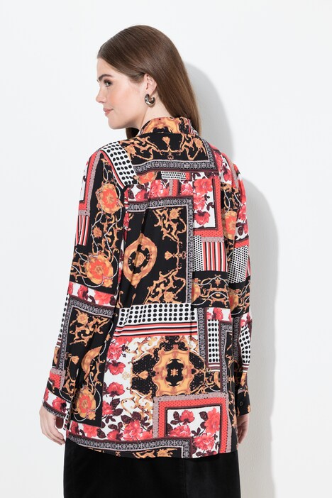 Hemdbluse, Landhausmuster, Hemdkragen, Langarm