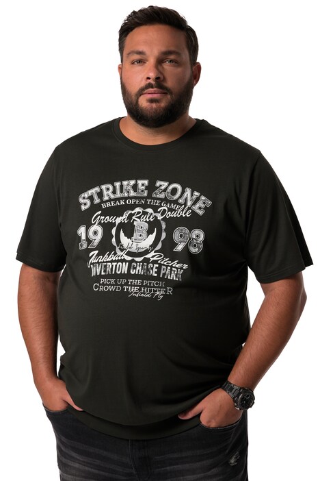 Tričko Men+, břišní střih, krátké rukávy, potisk vpředu, do 8XL
