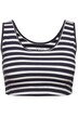 Bustier, kulatý výstřih, bez kostic, biobavlna