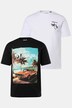 Men+-T-paidat tuplapakkauksessa, lyhyet hihat, painatusaihe, suurin koko 8XL