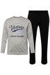 Pyžamo Men+, břišní střih, dvojdílné, dlouhé rukávy, do 8XL
