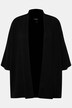 Cardigan, oversize, åben form, sjalskrave, korte ærmer