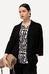 Cardigan, oversize, åben form, sjalskrave, korte ærmer