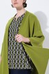 Cardigan oversize, coupe ouverte, col châle et manches courtes