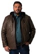 Kožená bunda Men+, kůže, odepínací žerzejová kapuce, zip, do 7XL