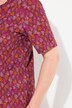 Camiseta larga, triángulos, cuello de túnica, media manga