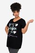 T-shirt, lige pasform, hjerte-print, korte ærmer