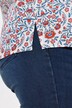 Bluse, herregårdsmønster, begerkrage, lange ermer