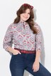Bluse, herregårdsmønster, begerkrage, lange ermer