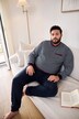 Men+ pyjamas, todelt, mavevenlig pasform, lange ærmer, op til str. 8XL