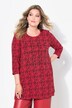 Long 3/4-Sleeve Leopard Pattern Shirt with Inscription