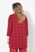 Long 3/4-Sleeve Leopard Pattern Shirt with Inscription