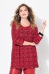 Long 3/4-Sleeve Leopard Pattern Shirt with Inscription