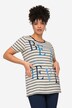 T-shirt rayé BELIEVE, décolleté rond et manches courtes