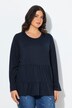 Shirt, glitter, A-lijn, ronde hals, lange mouw, volants