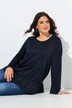 Shirt, glitter, A-lijn, ronde hals, lange mouw, volants