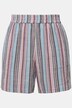 Short, wijde pijpen, hoge taille, strepen, elastische tailleband