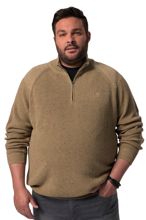 Úpletový troyer Men+, límec se zipem, do 8XL