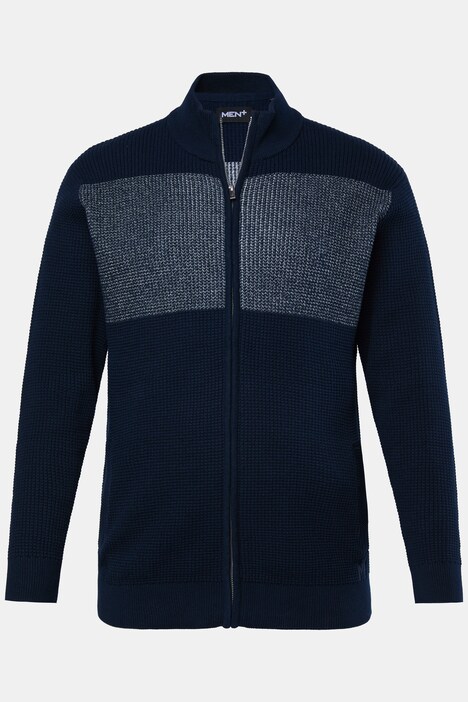 Cardigan Men+, col montant et fermeture à glissière - jusqu'au 8 XL