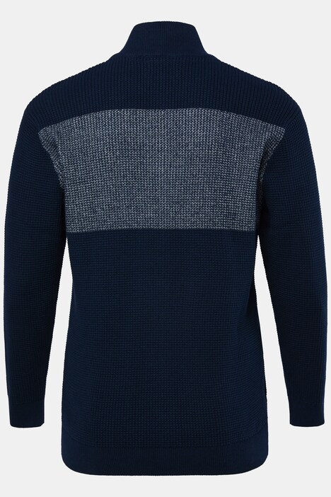 Cardigan Men+, col montant et fermeture à glissière - jusqu'au 8 XL