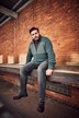 Men+ chaqueta de punto, cuello alzado, cremallera, hasta la 8 XL
