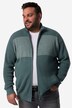 Men+ chaqueta de punto, cuello alzado, cremallera, hasta la 8 XL