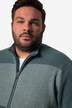 Men+ chaqueta de punto, cuello alzado, cremallera, hasta la 8 XL