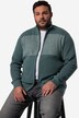 Men+ chaqueta de punto, cuello alzado, cremallera, hasta la 8 XL