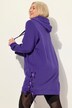 Long sweat à capuche, manches longues et bandes en satin