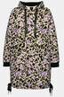 Lang hoodie, leopardmønster, satengbånd, hette, lange ermer