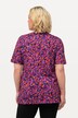 Lang t-shirt, mønster, rund hals, korte ærmer
