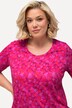 Longshirt, met patroon, ronde hals, korte mouwen