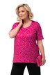 Longshirt, met patroon, ronde hals, korte mouwen