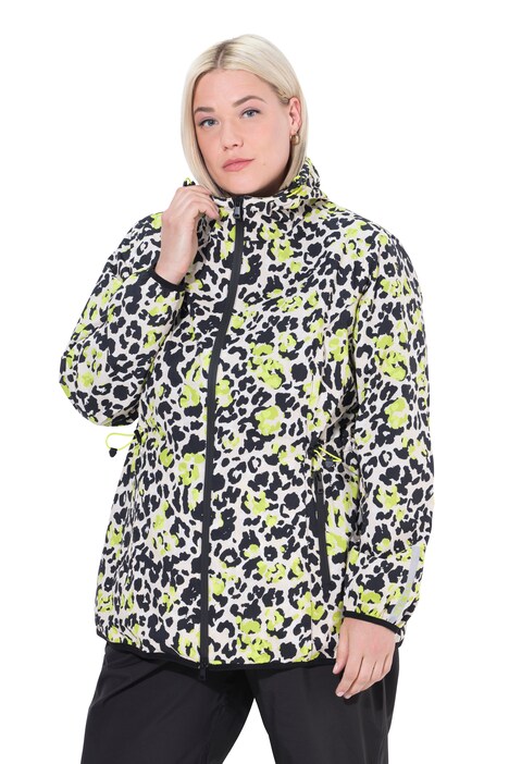 Pláštěnka, lehká, leopardí vzor, nepromokavá, dvoucestný zip