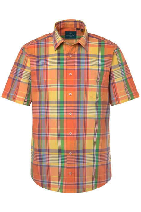 Kostkovaná košile Boston Park, krátké rukávy, Kent límeček, Comfort střih, do 8XL