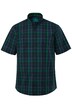 Kostkovaná košile Boston Park, krátké rukávy, mini límeček s knoflíky, Comfort střih, do 8XL