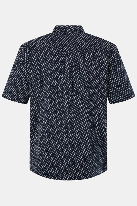 Camicia Boston Park dalla vestibilità moderna in piqué con mezze maniche, fantasia floreale e colletto button-down, fino alla tg. 8XL