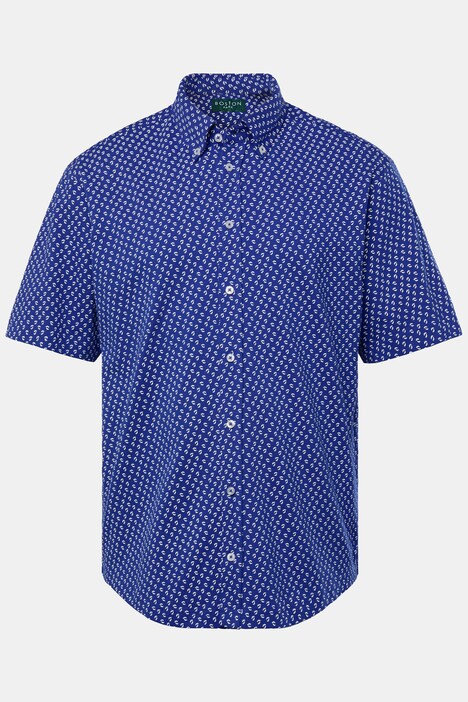 Chemise en piqué Boston Park, manches courtes et col à pointes boutonnées, imprimé à fleurs, coupe Modern Fit - jusqu'au 8 XL