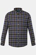 Boston Park ternet flannelskjorte, lange ærmer, buttondown-krave, comfort fit, op til str. 8 XL