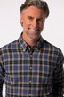 Boston Park ternet flannelskjorte, lange ærmer, buttondown-krave, comfort fit, op til str. 8 XL