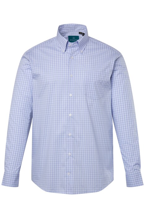Kostkovaná business košile Boston Park, dlouhé rukávy Kent límeček, Comfort střih, do 8XL