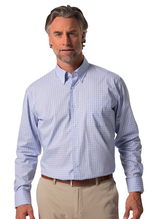 Kostkovaná business košile Boston Park, dlouhé rukávy Kent límeček, Comfort střih, do 8XL