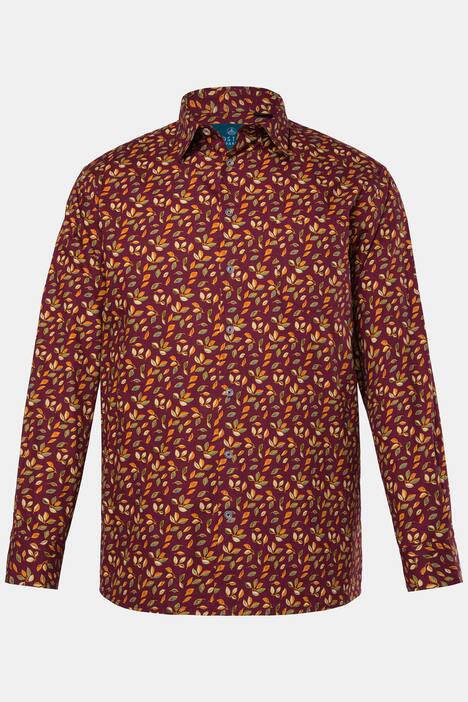 Chemise à fleurs Boston Park. Manches longues, col Kent. Coupe Comfort Fit - jusqu'au 8 XL